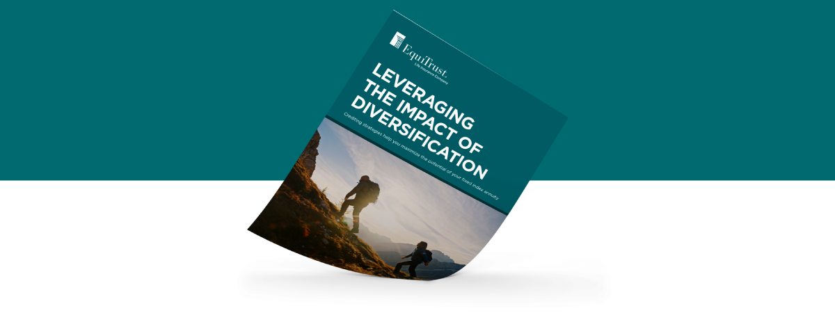 Mockup of "Leveraging the impact of diversification" brochure